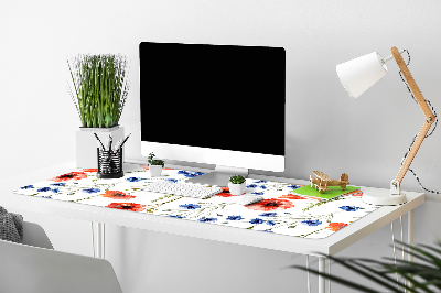 Large desk mat for children Poppies