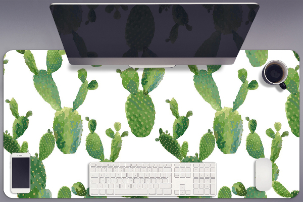 Large desk mat for children cacti