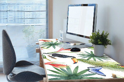 Desk pad Toucans and butterflies