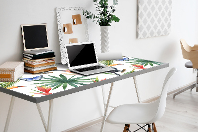 Desk pad Toucans and butterflies