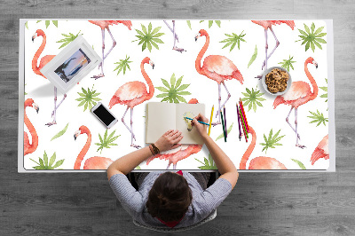 Large desk mat for children Flamingos