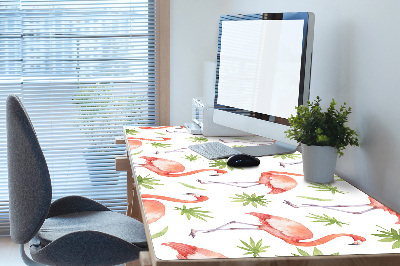 Large desk mat for children Flamingos