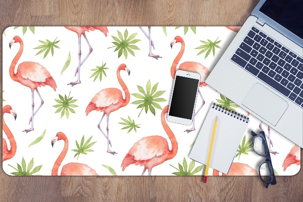 Large desk mat for children Flamingos