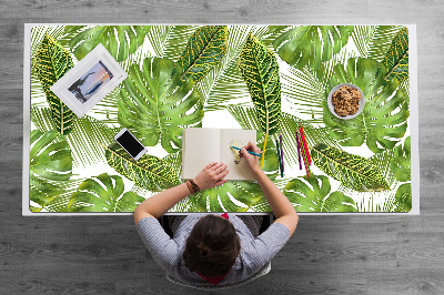 Full desk pad tropical leaves