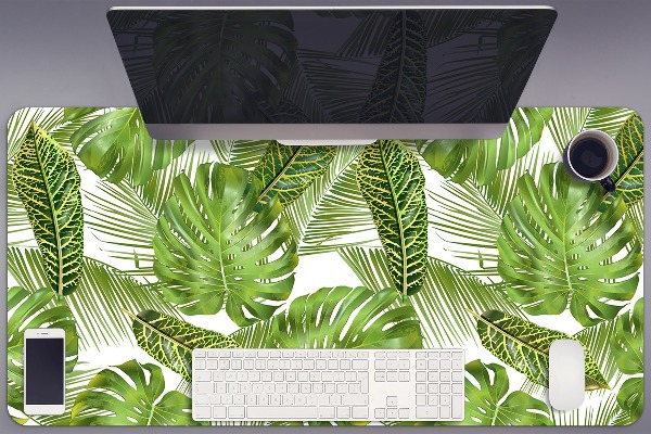 Full desk pad tropical leaves