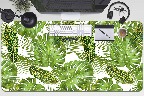 Full desk pad tropical leaves
