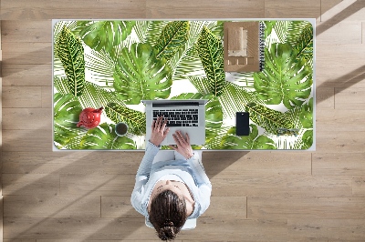 Full desk pad tropical leaves