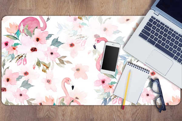 Large desk mat for children Flamingos