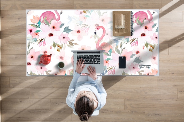 Large desk mat for children Flamingos