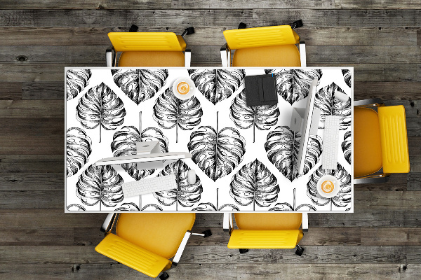 Large desk mat for children monstera