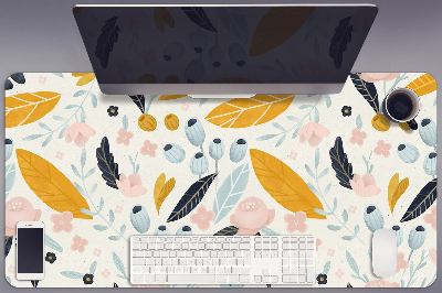 Full desk protector pastel flowers