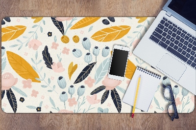 Full desk protector pastel flowers