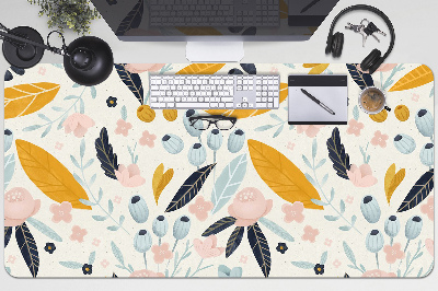 Full desk protector pastel flowers