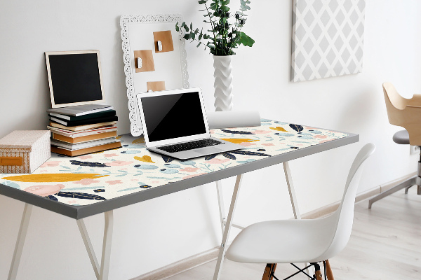 Full desk protector pastel flowers