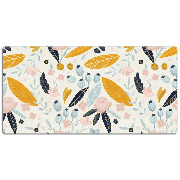 Full desk protector pastel flowers