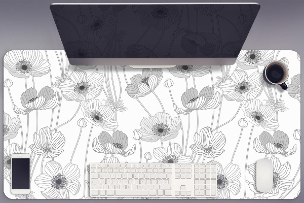 Large desk pad PVC protector Outline Mac
