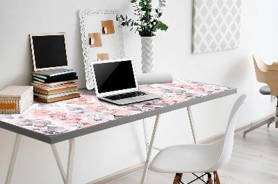 Desk pad flowers painted