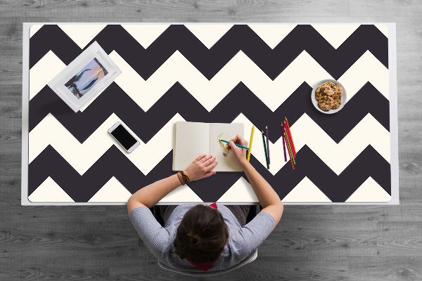 Large desk mat for children zigzags
