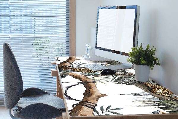 Desk mat Leopards on branch