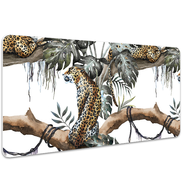 Desk mat Leopards on branch