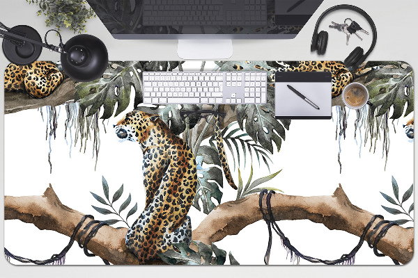 Desk mat Leopards on branch
