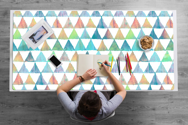 Full desk protector geometric triangles