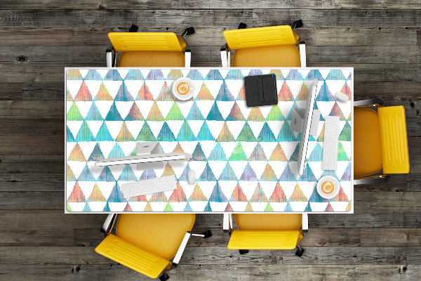 Full desk protector geometric triangles