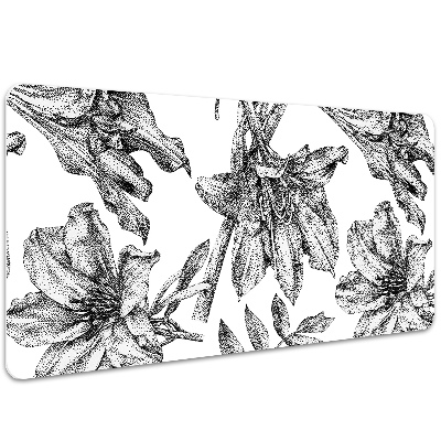 Large desk mat for children lilies