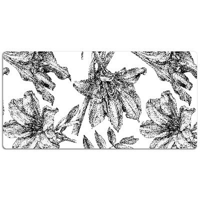 Large desk mat for children lilies