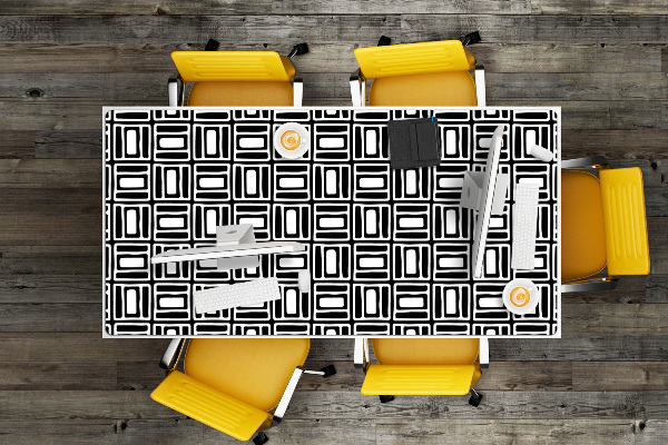Full desk pad geometric pattern