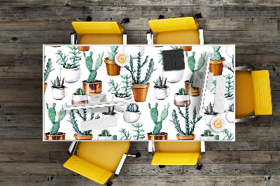 Full desk pad Cacti in pots