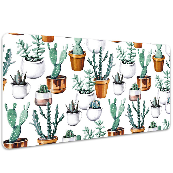 Full desk pad Cacti in pots