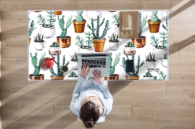 Full desk pad Cacti in pots