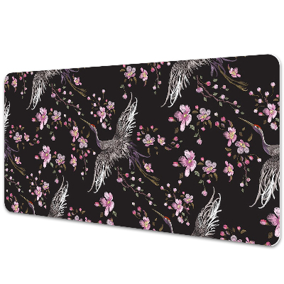 Desk pad Herons and flowers