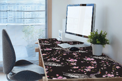 Desk pad Herons and flowers