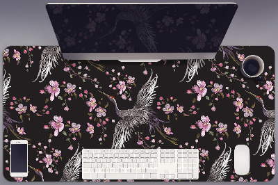 Desk pad Herons and flowers