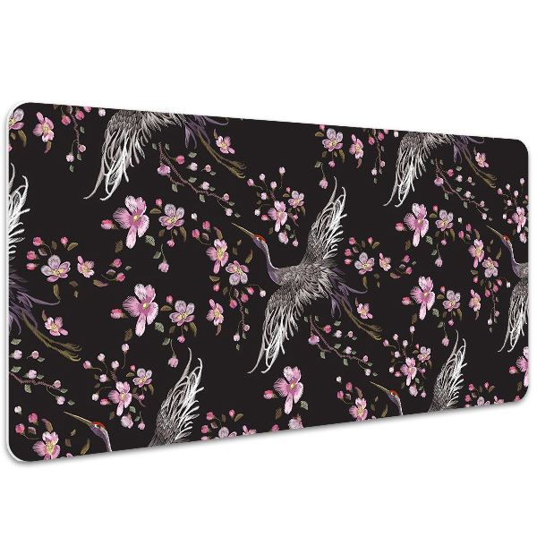Desk pad Herons and flowers