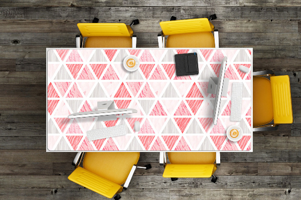 Desk pad pink triangles