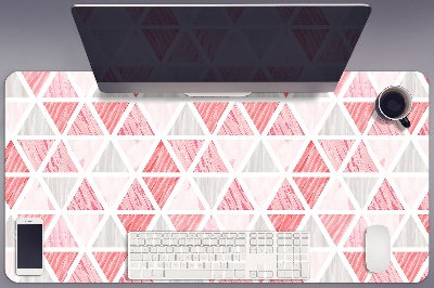 Desk pad pink triangles