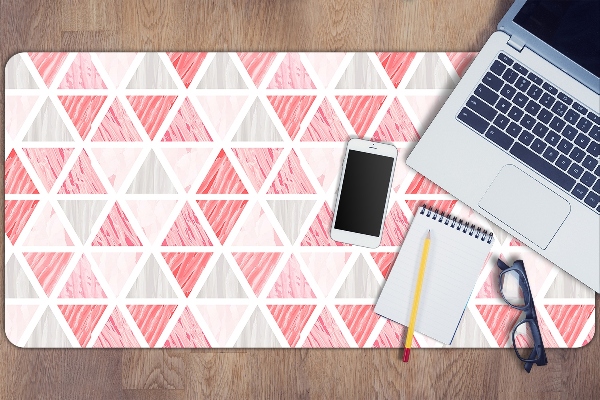 Desk pad pink triangles