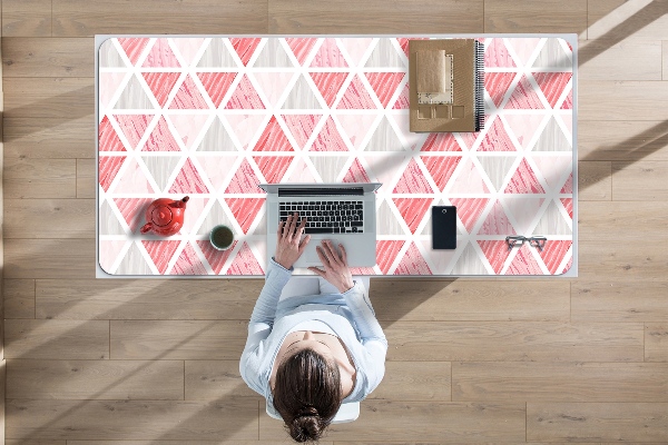 Desk pad pink triangles