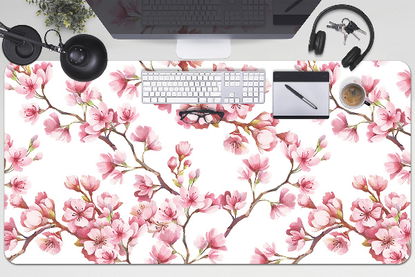 Large desk mat for children Cherry Blossom