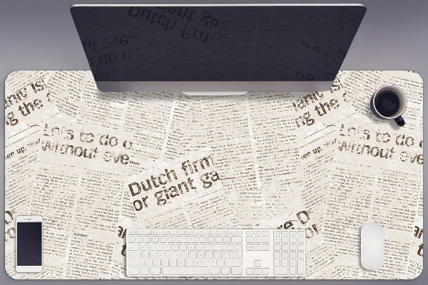 Full desk protector Vintage Newspapers