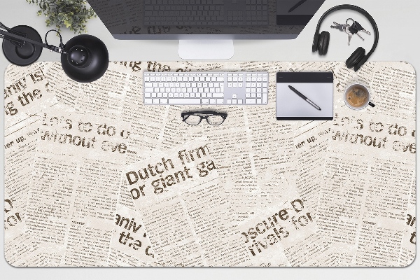 Full desk protector Vintage Newspapers