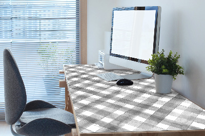 Large desk mat for children gray grille