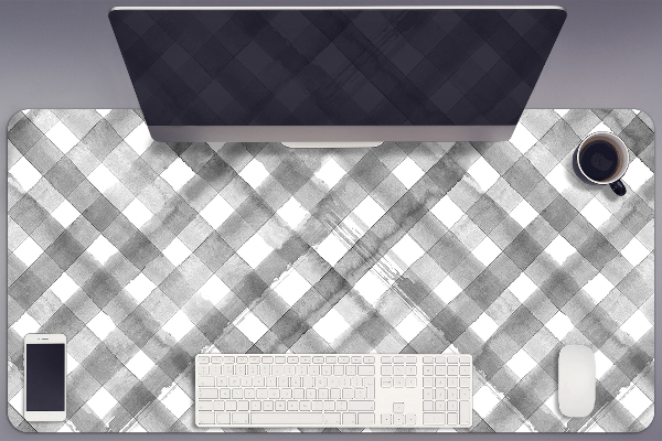 Large desk mat for children gray grille