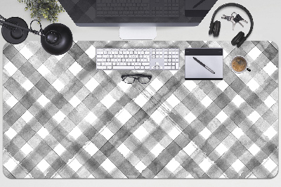 Large desk mat for children gray grille