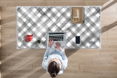 Large desk mat for children gray grille