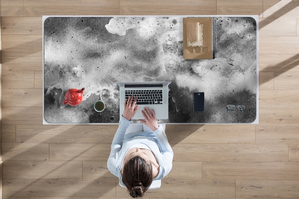 Large desk mat table protector Dark clouds