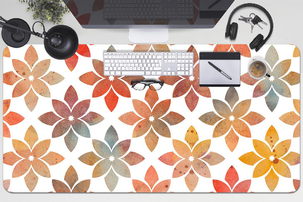Full desk mat flowery pattern